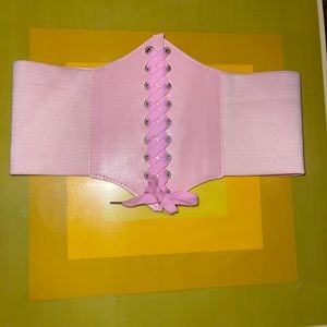 Pink corset belt